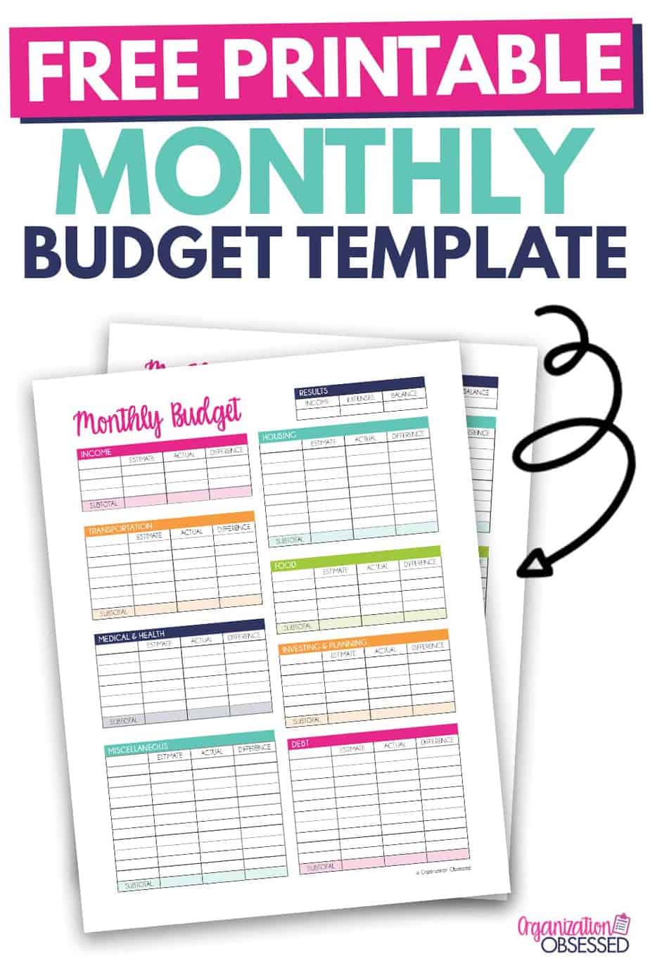 free editable printable budget template